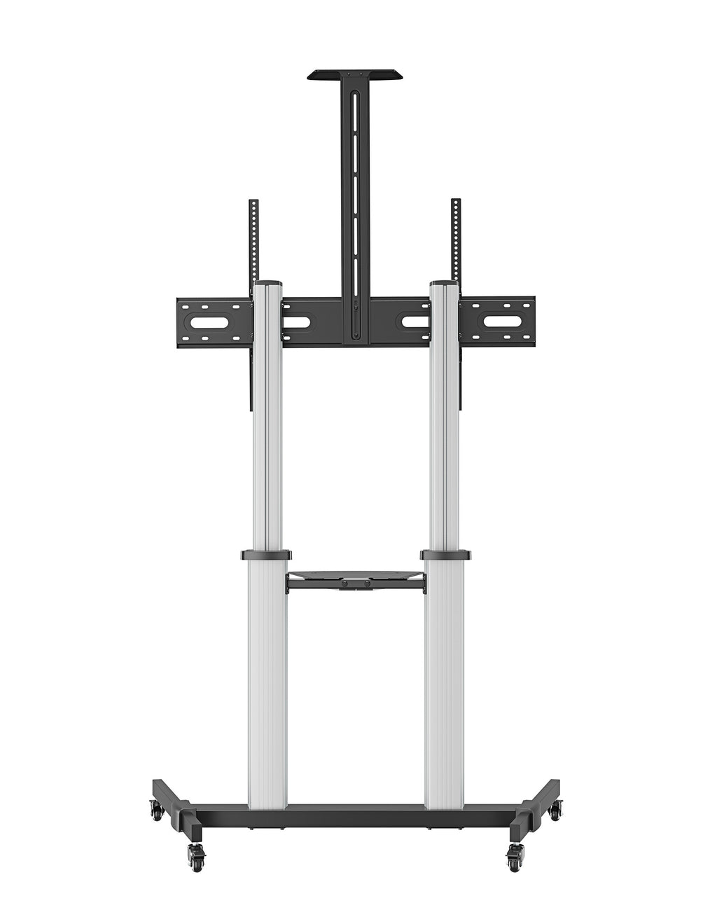 Manhattan Support TV sur Roulettes pour Écrans 37" à 100", VESA 200x200 à 1000x600 mm, Charge 80 kg, Hauteur Réglable 12