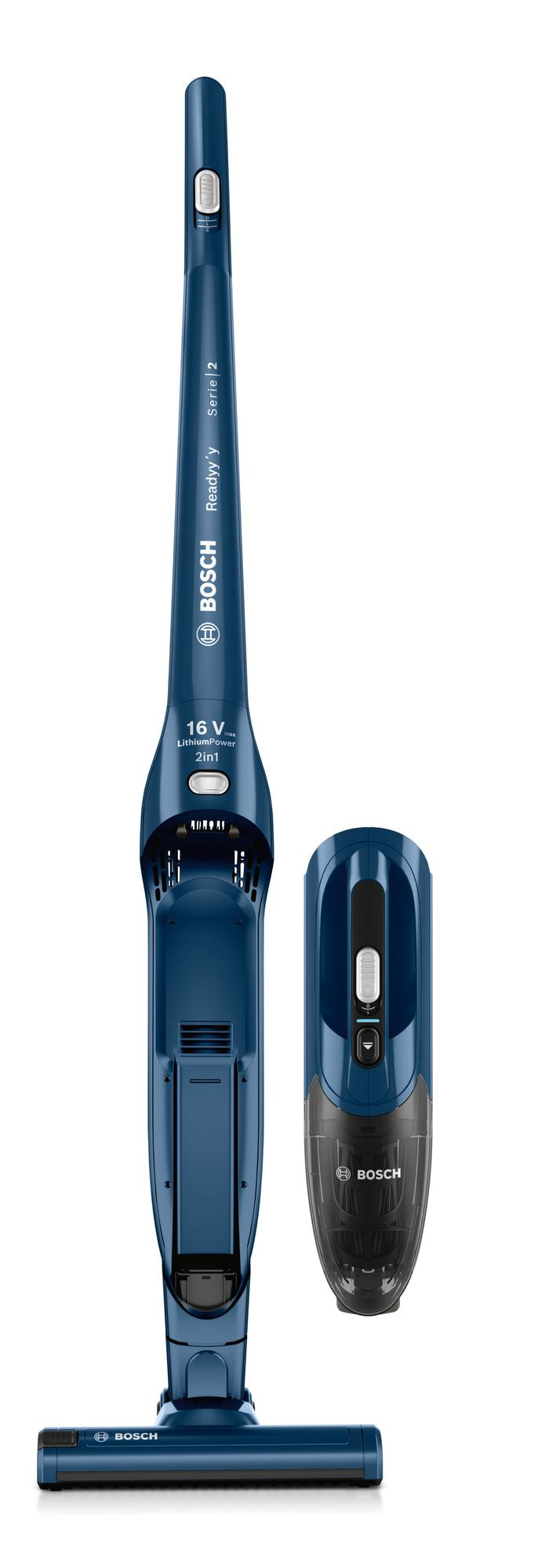 Bosch Bosch Serie 2 BBHF216 aspirateur balai et balai électrique Aspirateur-balai 2 en 1 Batterie Sec Sans sac Bleu