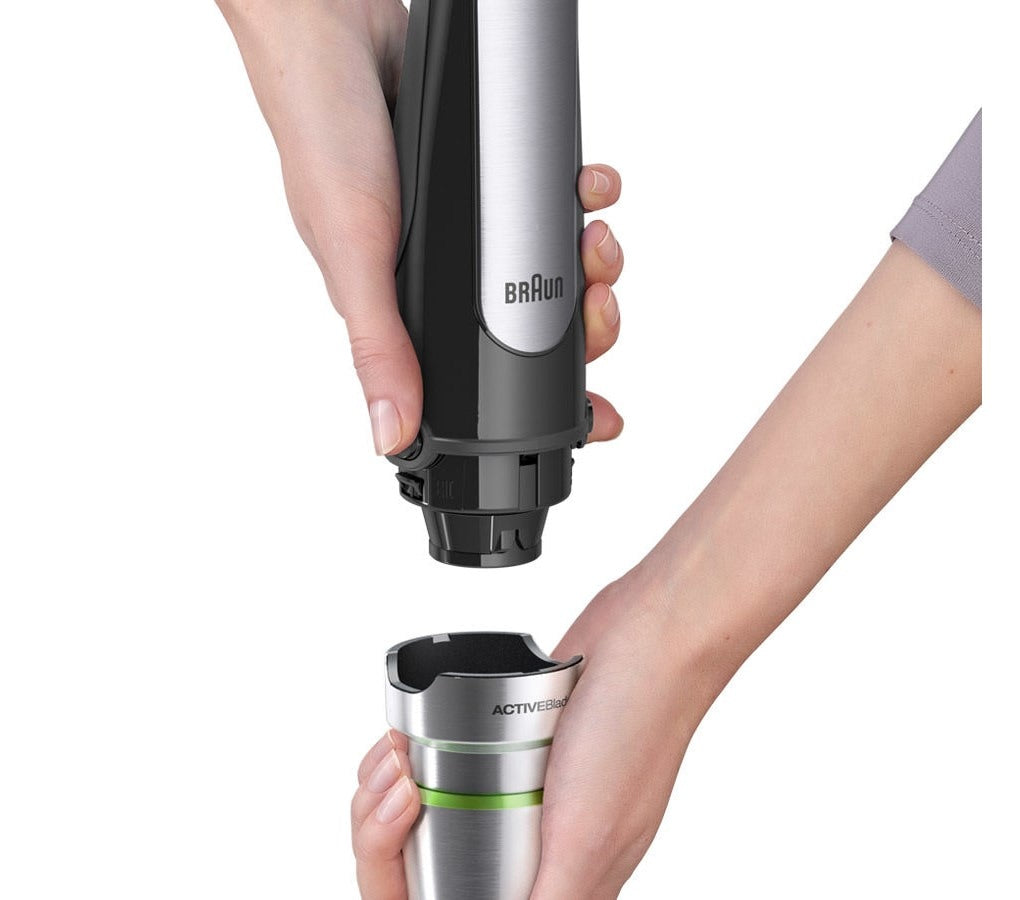 Braun MQ 7000X 0,6 L Mélangeur par immersion 1000 W Noir, Acier satin