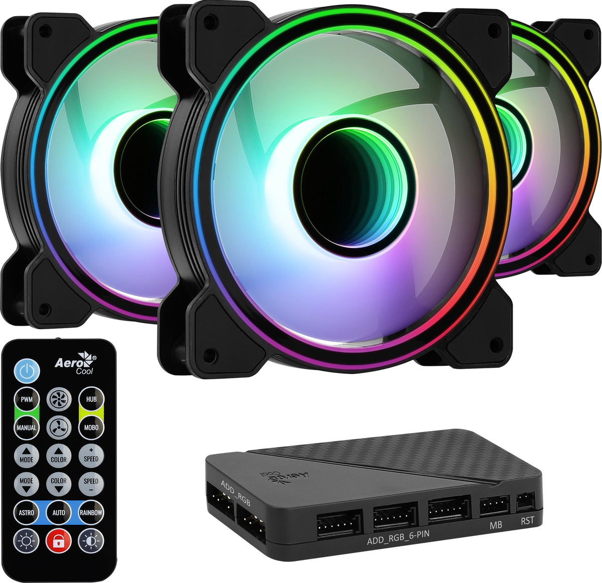 Aerocool Mirage 12 ARGB Pro Boitier PC Ventilateur 12 cm Noir