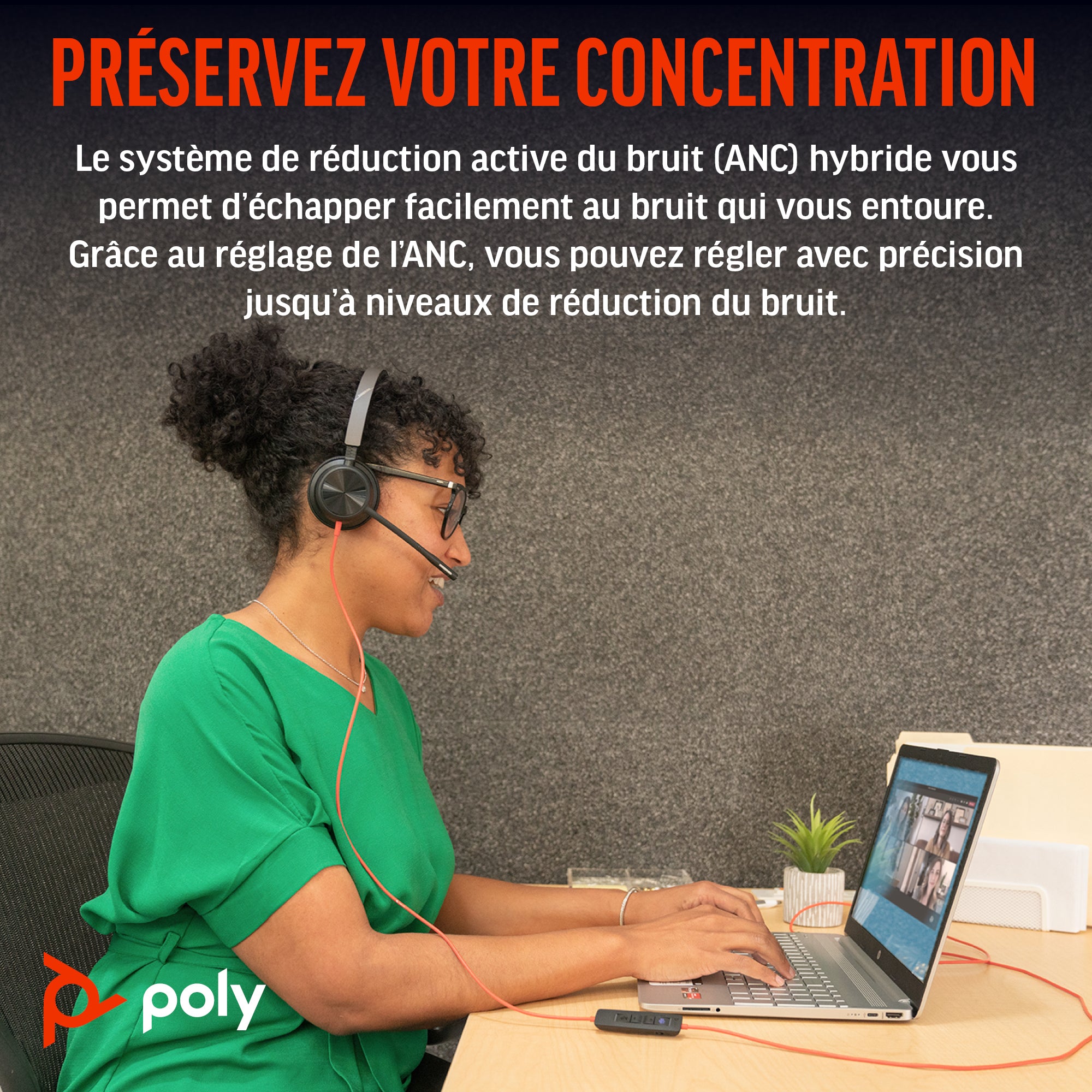 HP Poly Micro-casque Poly Blackwire 8225 stéréo USB-C + adaptateur USB-C/A