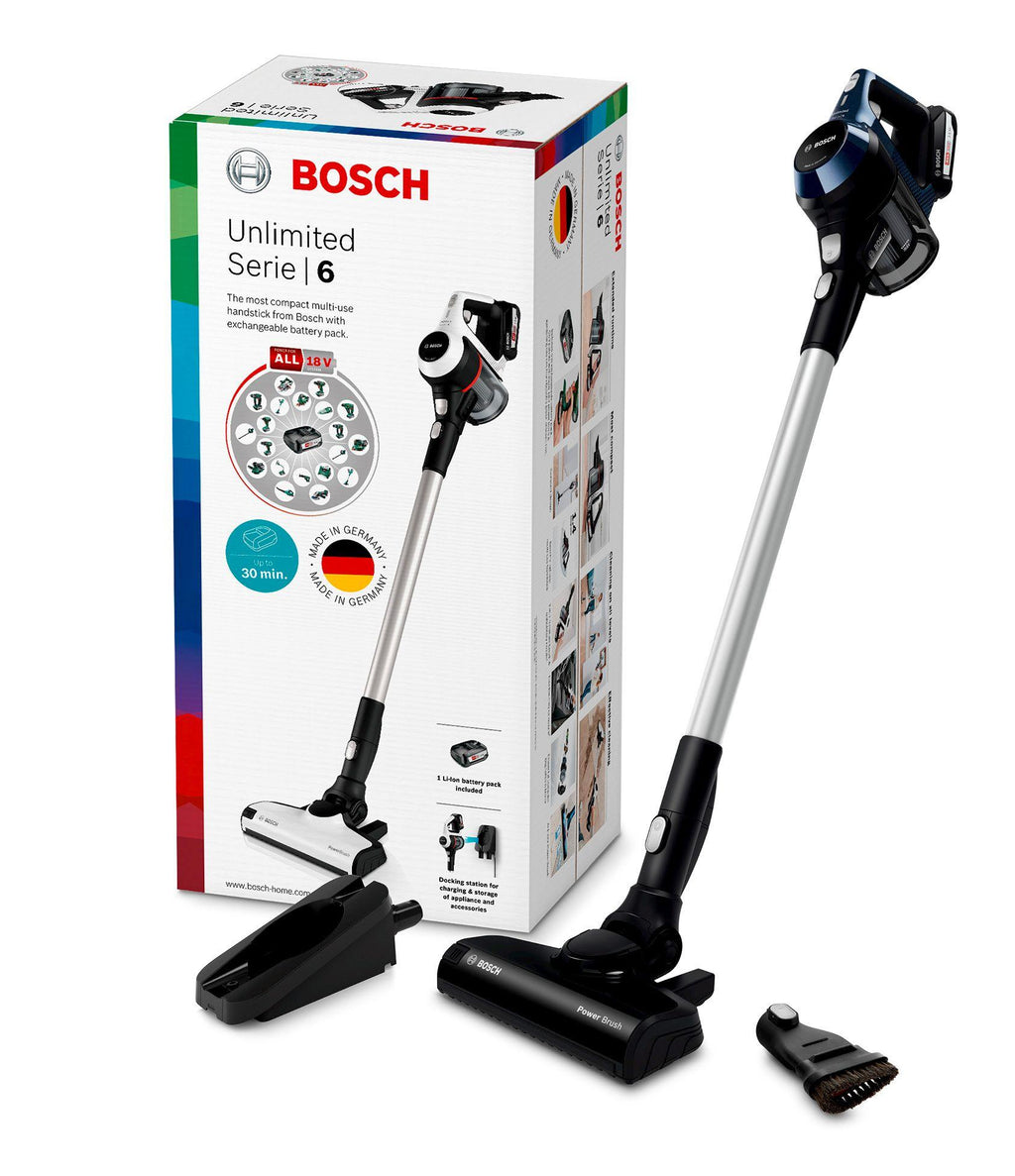 Bosch Bosch Serie 6 BBS611PCK aspirateur balai et balai électrique Aspirateur-balai 2 en 1 Batterie Sec Filtre hygiénique Sans sac Bleu 2,5 Ah
