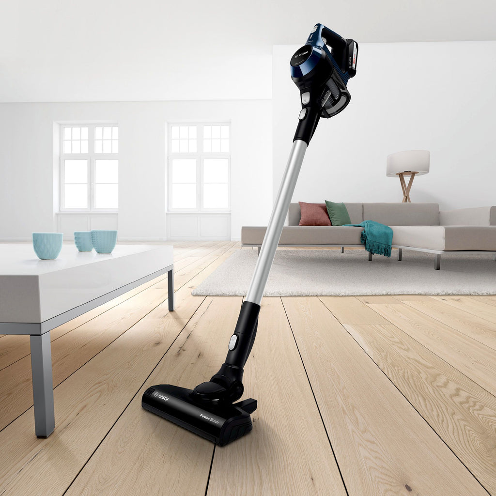 Bosch Bosch Serie 6 BBS611PCK aspirateur balai et balai électrique Aspirateur-balai 2 en 1 Batterie Sec Filtre hygiénique Sans sac Bleu 2,5 Ah