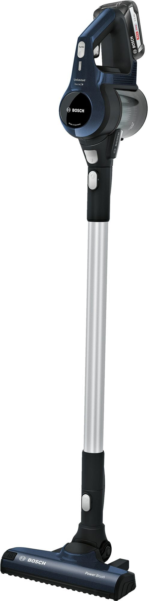 Bosch Bosch Serie 6 BBS611PCK aspirateur balai et balai électrique Aspirateur-balai 2 en 1 Batterie Sec Filtre hygiénique Sans sac Bleu 2,5 Ah