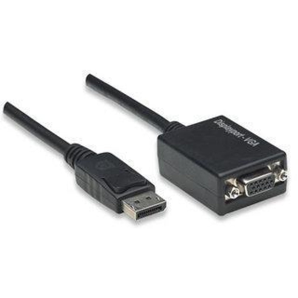 Adaptateur DisplayPort vers 2 x VGA (D-Sub), Noir, 0,07 m