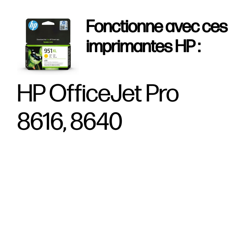 HP 951XL cartouche d'encre jaune grande capacité authentique