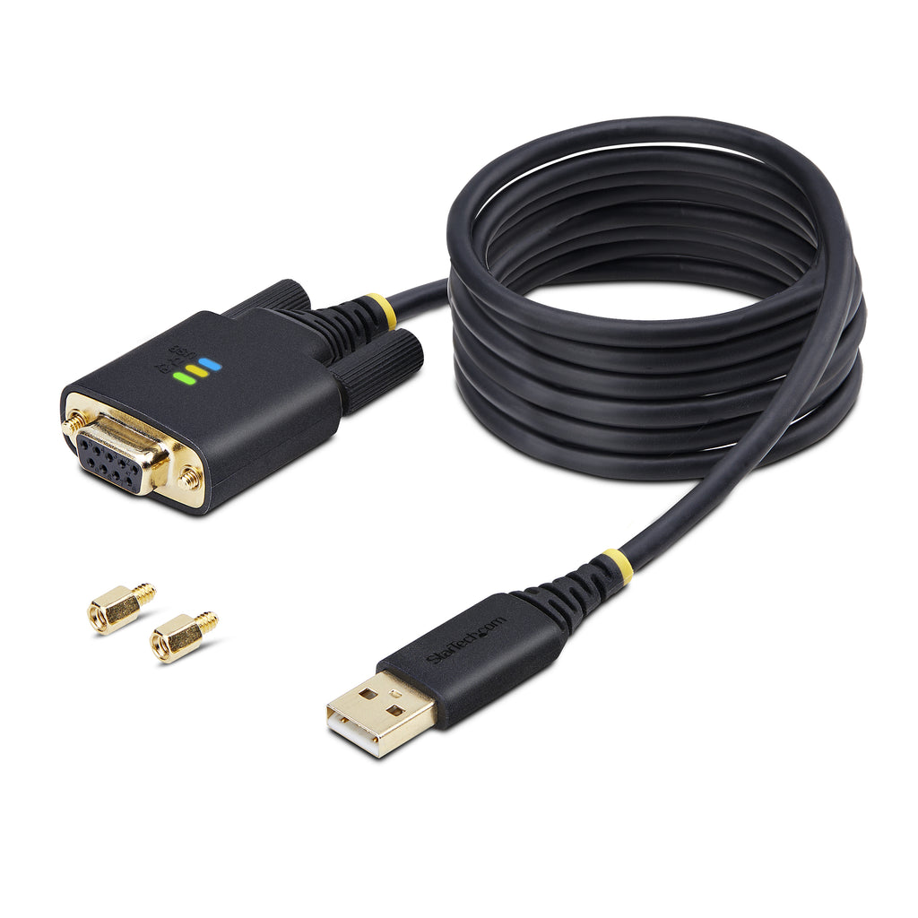 StarTech.com Câble Adaptateur USB vers Série Null Modem 2m, FTDI, USB-A vers DB9 RS232