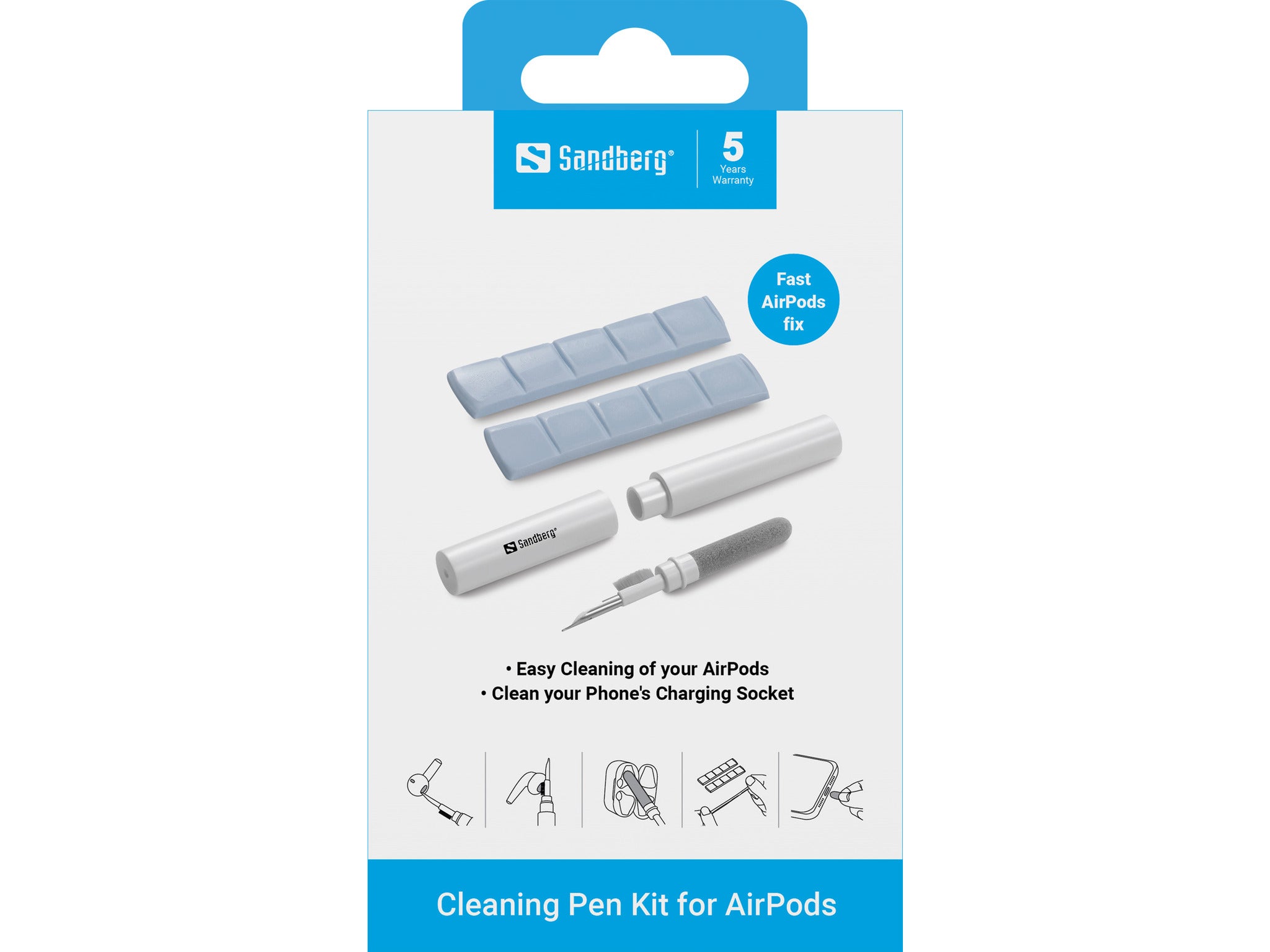 Sandberg Cleaning Pen Kit for Airpods