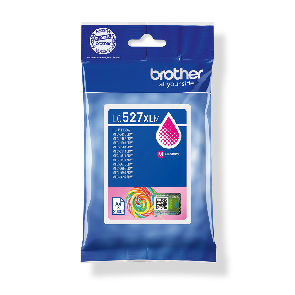 Brother Cartouche d'encre haute capacité LC527XLM d'origine - Magenta