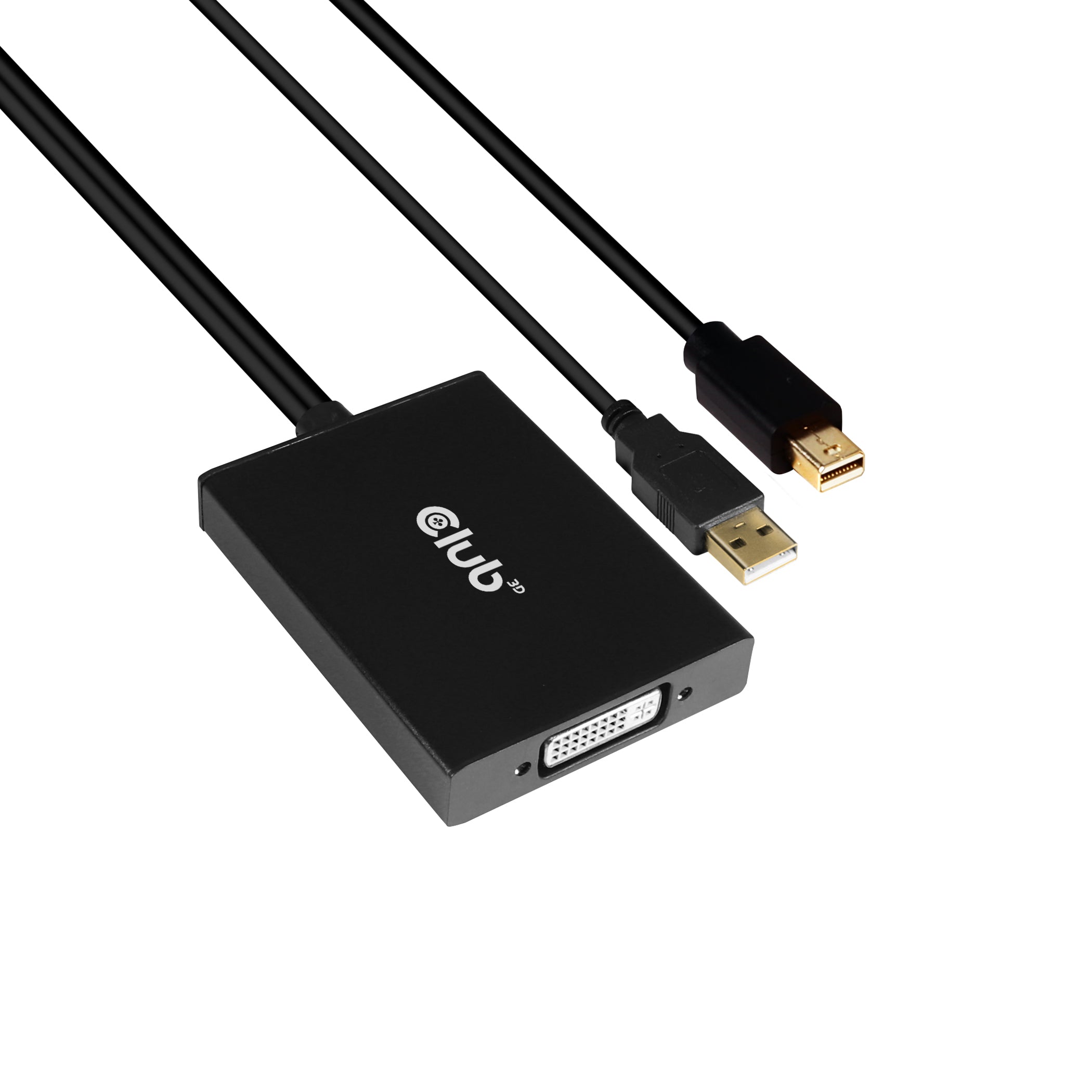 CLUB3D cac-1130 0,6 m MiniDP/USB-A DVI-D Noir