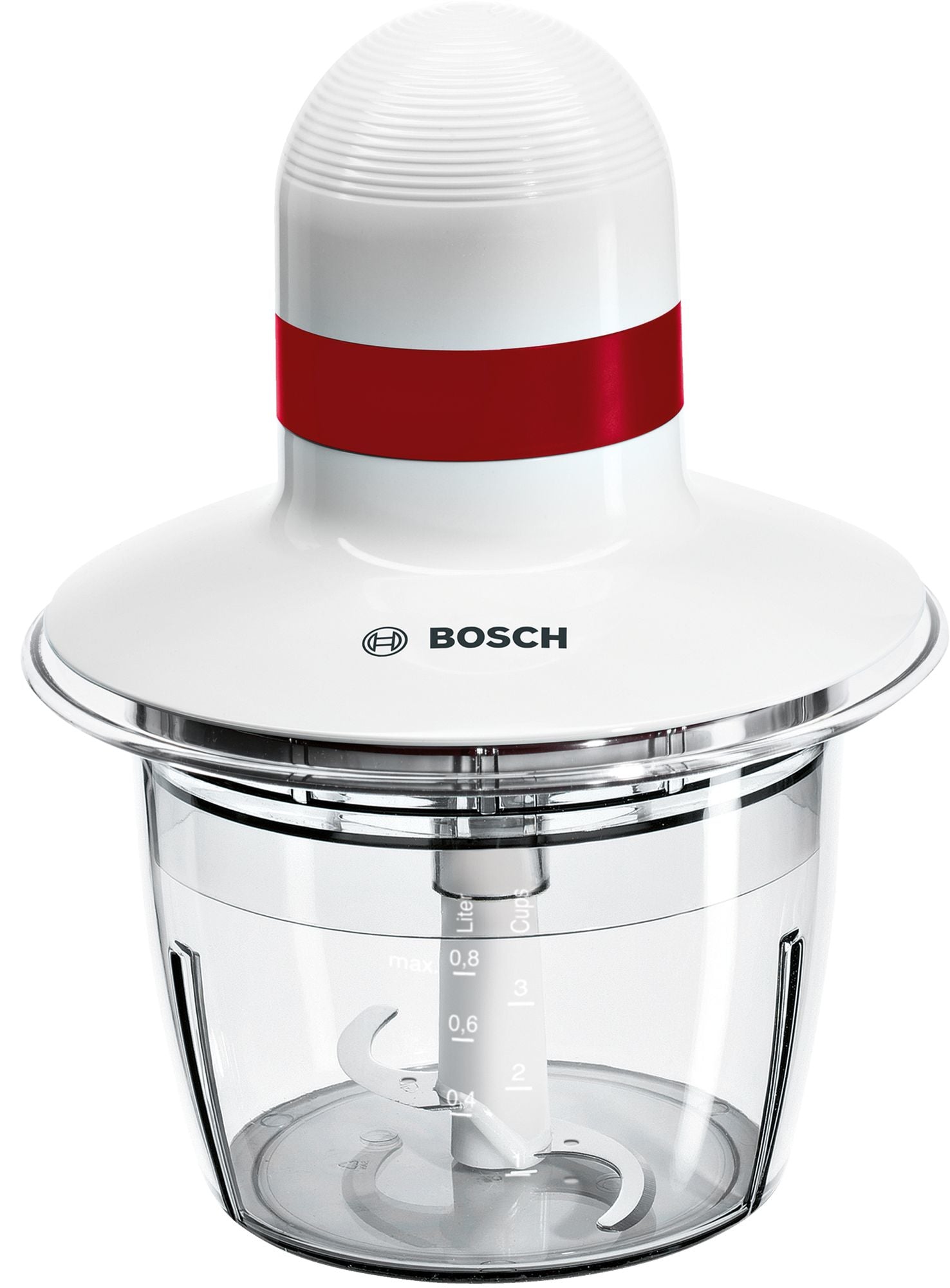 Bosch Bosch MMRP1000 hachoir électrique 0,8 L 400 W Rouge, Transparent, Blanc