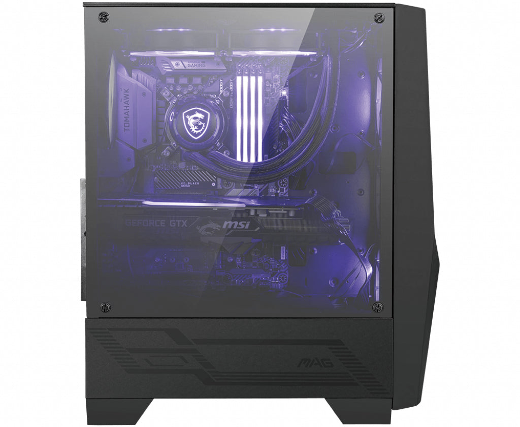 MSI MAG Forge 100M Midi Tower Noir, Transparent