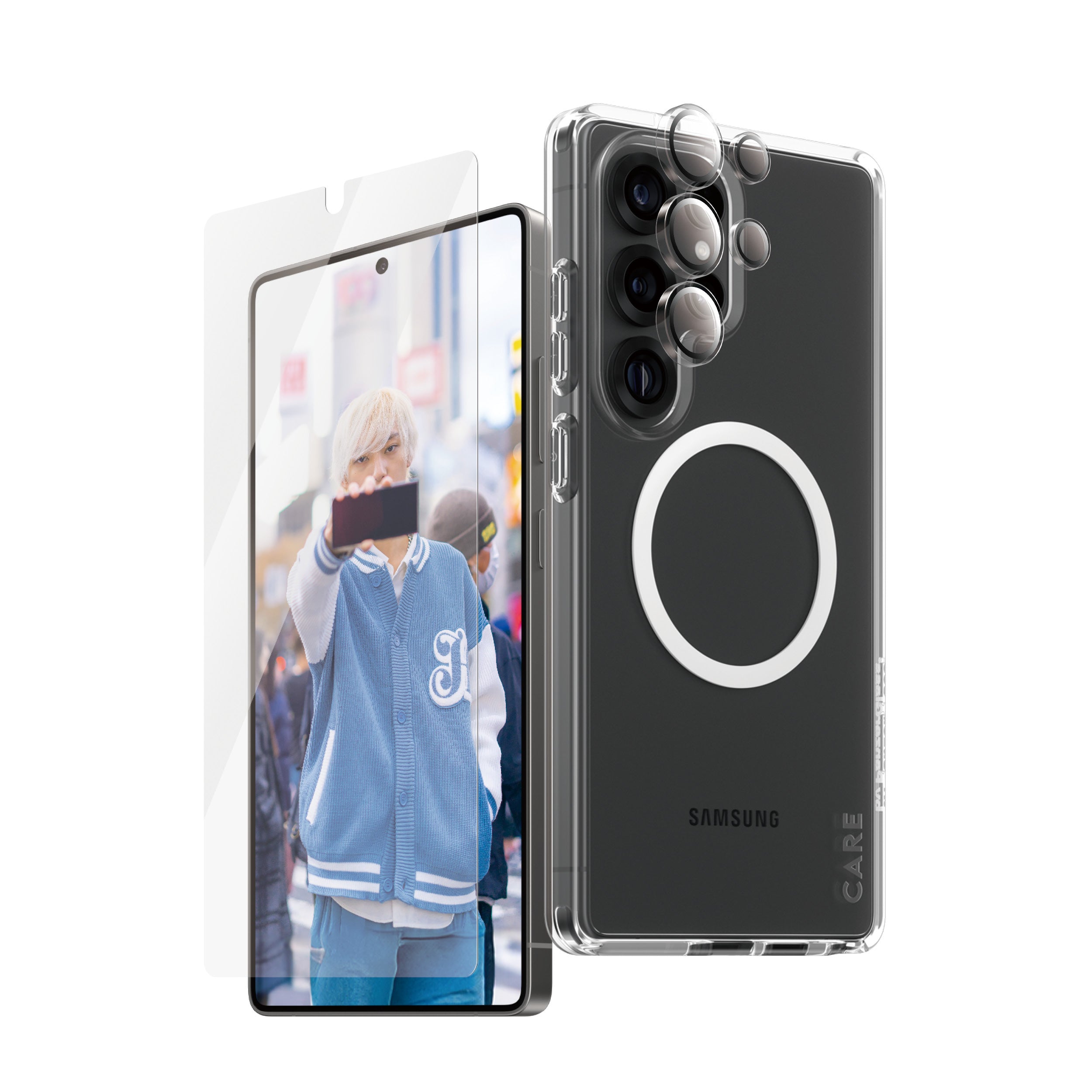 PanzerGlass ® | CARE by ® Flagship 3-in-1 Bundle Samsung Galaxy S25 Ultra Protection d'écran transparent 1 pièce(s)