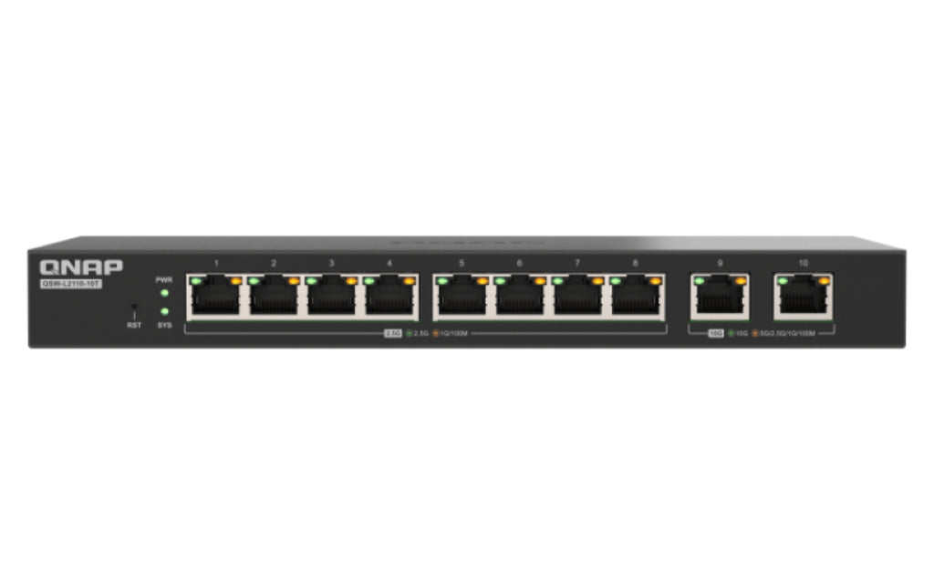 QNAP QSW-L2110-10T Switch 10-porte 10 Gigabit Ethernet / 2.5 Gigabit Ethernet