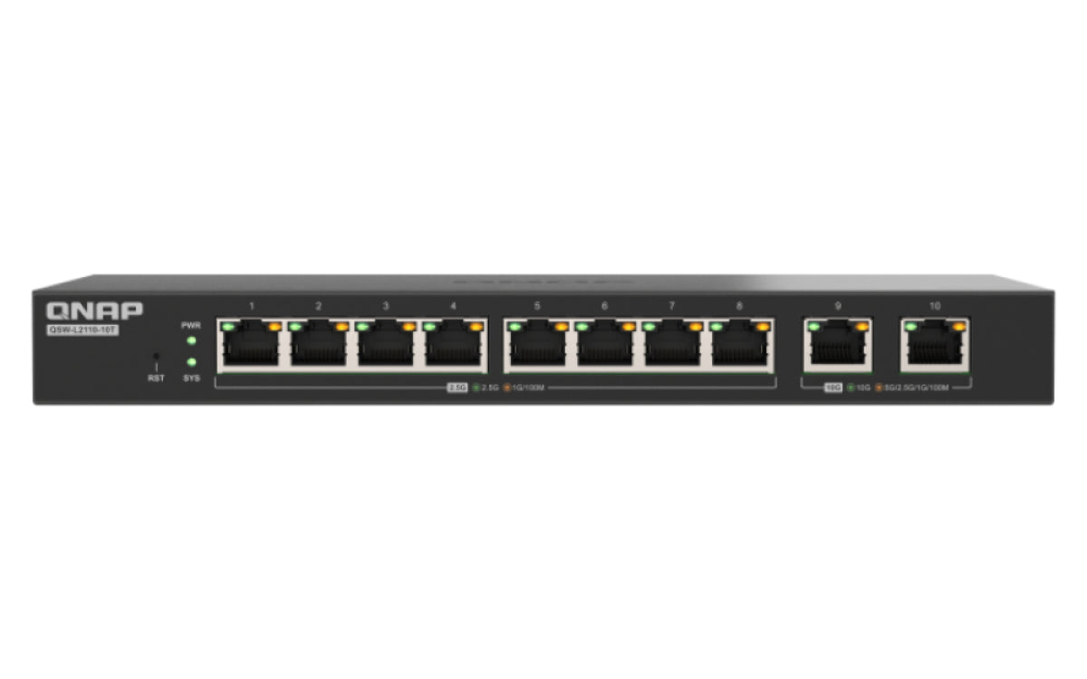 QNAP QSW-L2110-10T Switch 10-porte 10 Gigabit Ethernet / 2.5 Gigabit Ethernet