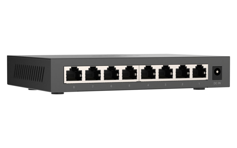 QNAP QNAP QSW-1108-8T-R2 commutateur réseau Non-géré 2.5G Ethernet (100/1000/2500) Bureau Noir