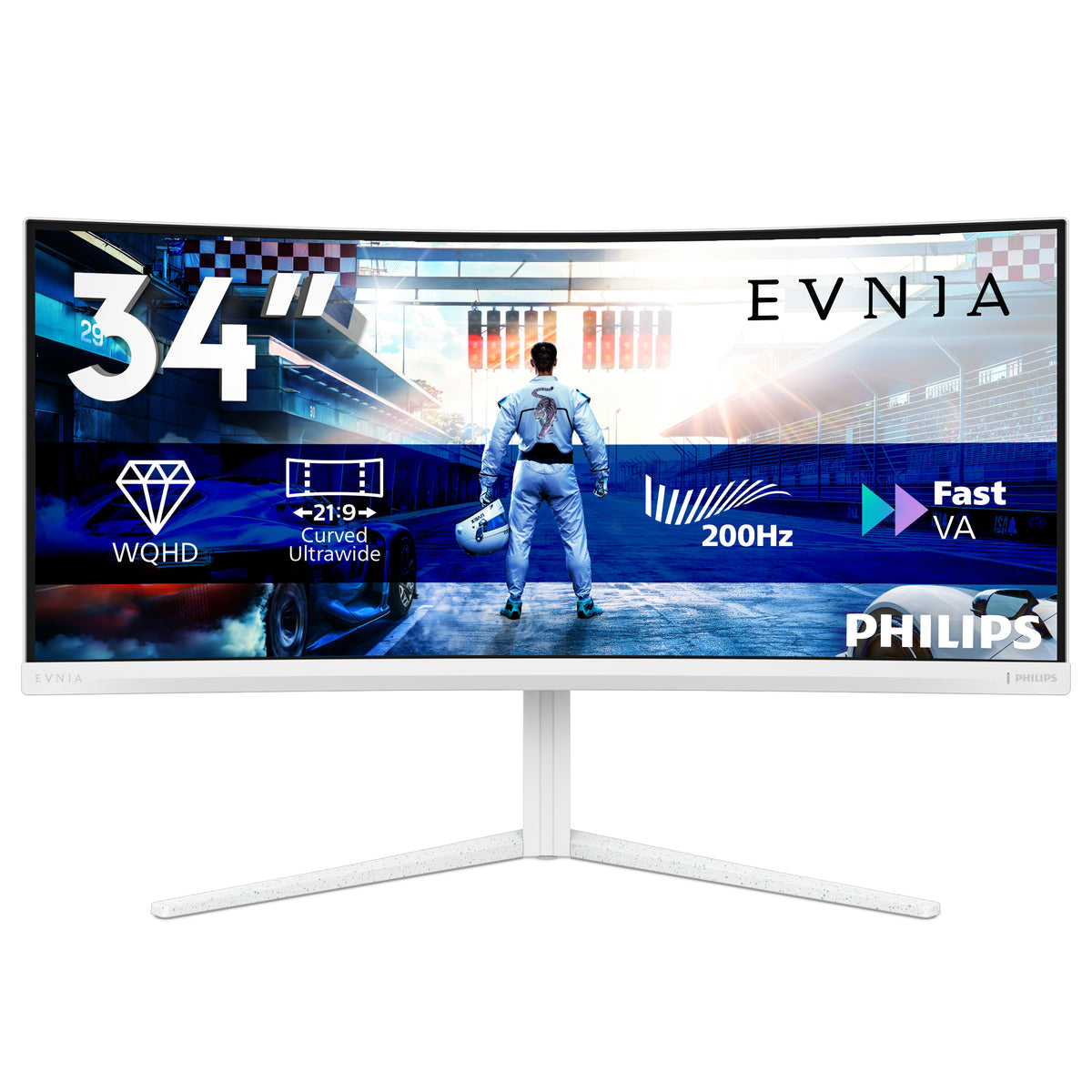 Philips 34M2C5601QA/00 écran plat de PC 86,4 cm (34") 3440 x 1440 pixels Blanc