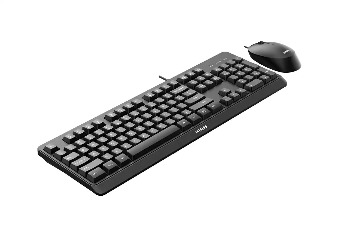 Philips 2000 series SPT6207BL/00 clavier Souris incluse Universel USB QWERTY Anglais Noir