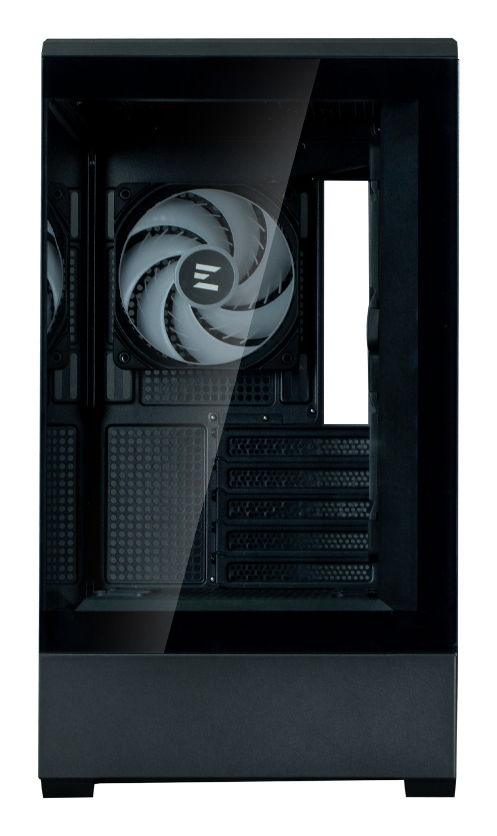 Zalman P30 V2 Boîtier Mini Tower Noir, Vue Panoramique Verre Trempé, 3 Ventilateurs ARGB