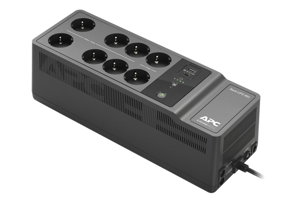 APC Back UPS - Onduleurs mono Off-Line - 850VA 230V - USB Type-C et A - 6+2Prise GR