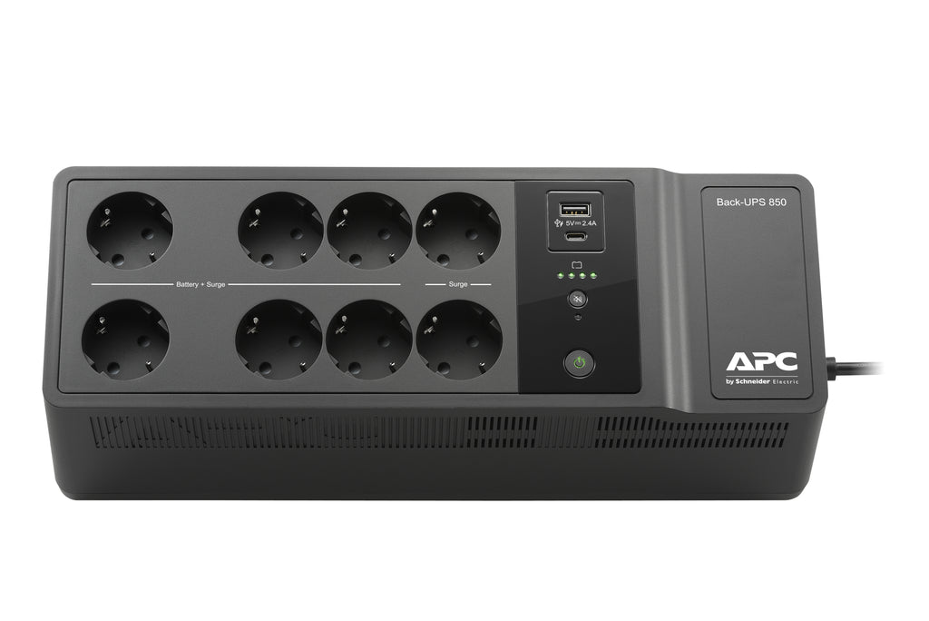 APC Back UPS - Onduleurs mono Off-Line - 850VA 230V - USB Type-C et A - 6+2Prise GR