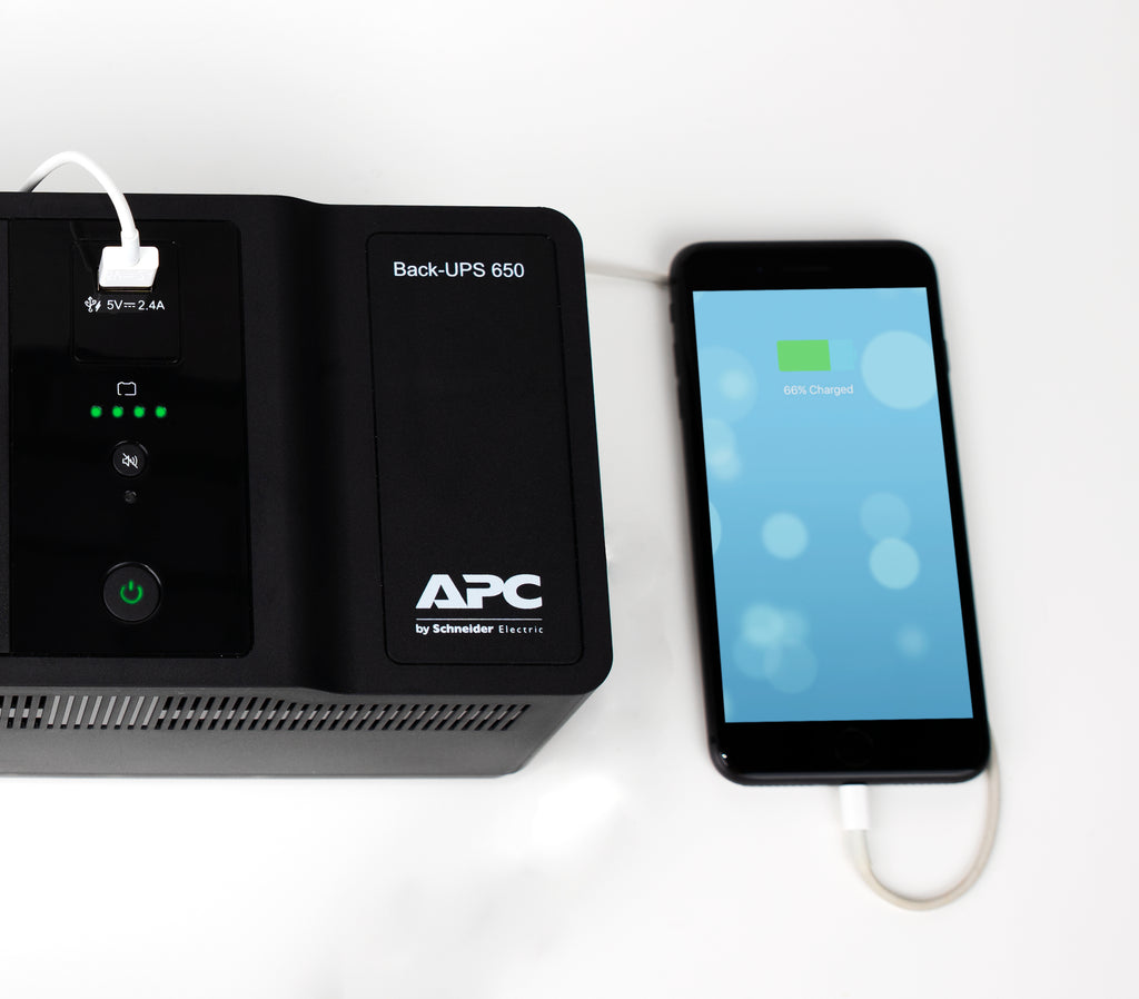 APC Back-UPS - Onduleurs monophasés Off-Line - 650VA - 230V - 1USB - 6+2 Prises GR