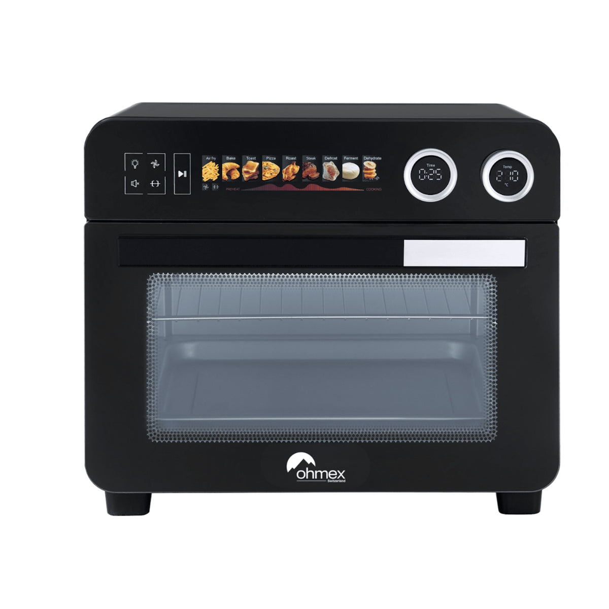 Ohmex Mini Four Electrique, 25L + AirFryer, 9 Programmes