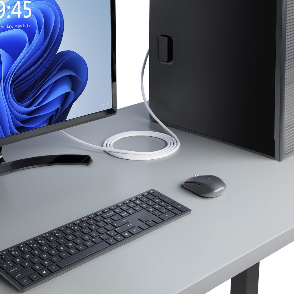 StarTech.com Câble DisplayPort 1.2 Blanc 3m Certifié VESA, 4K 60Hz, 21.6Gbps, Connecteurs Verrouillables M/M