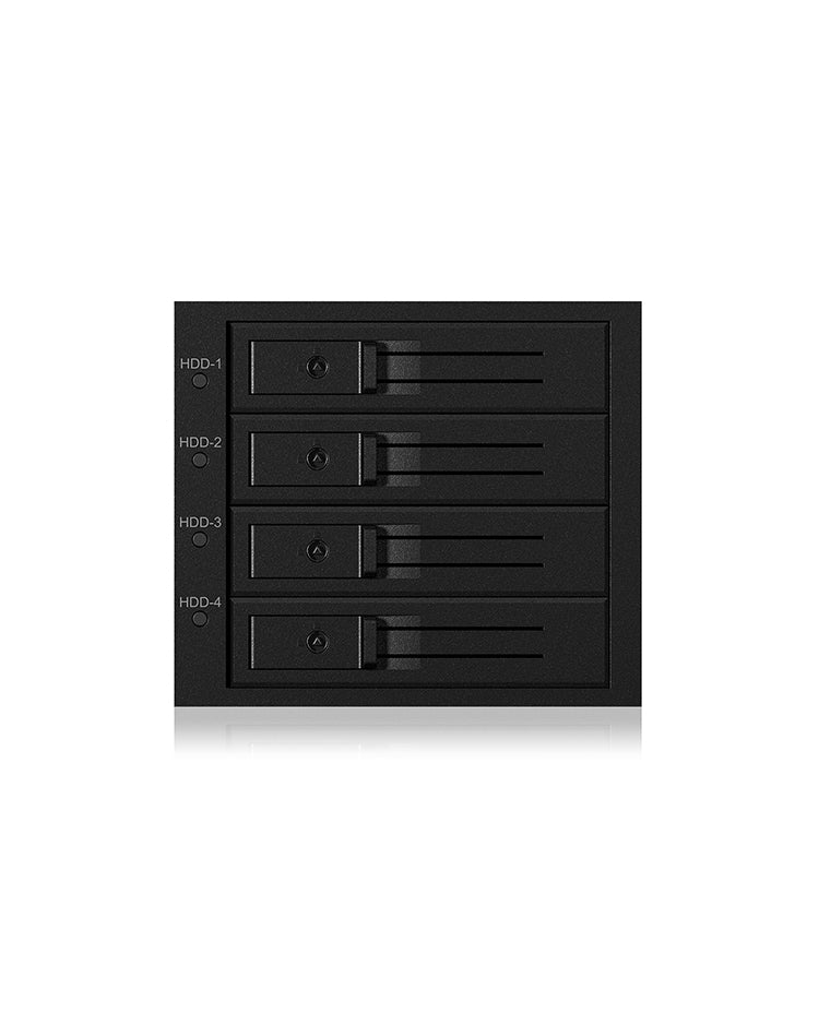 Boîtier de Disques IB-564SAS-12G pour 4 HDD 3.5", SAS et SATA, Noir