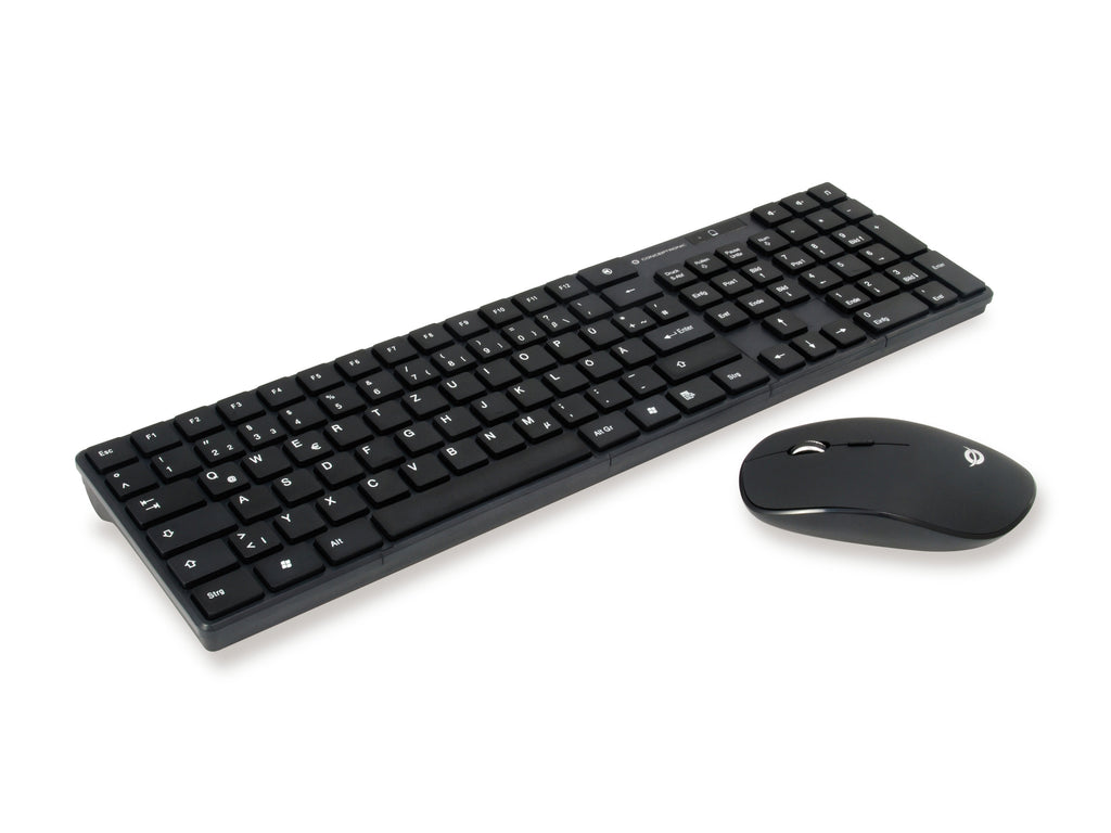 Conceptronic ORAZIO01DE clavier Souris incluse Maison RF sans fil QWERTZ Allemand Noir