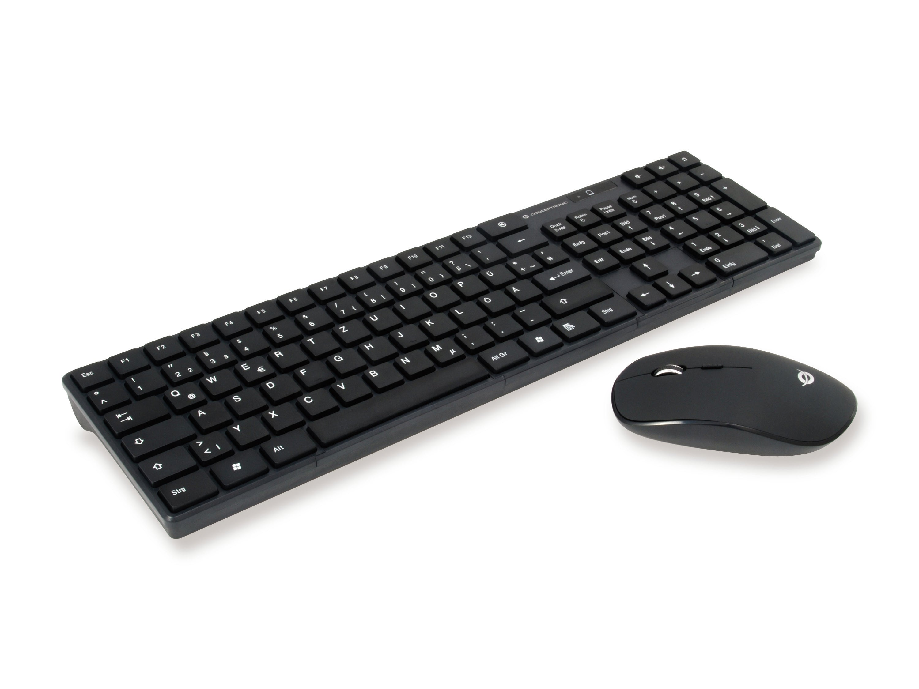 Conceptronic ORAZIO01DE clavier Souris incluse Maison RF sans fil QWERTZ Allemand Noir