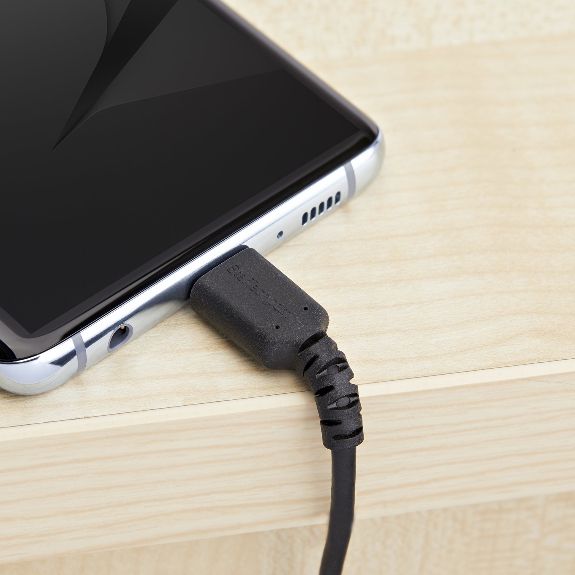 StarTech.com StarTech.com Câble de Charge Rapide USB-A vers USB-C de 1m, Robuste, Charge et Synchronisation, 3A, USB 2.0, Gaine TPE Noire et Fibre d'Aramide - Cordon de Charge USB