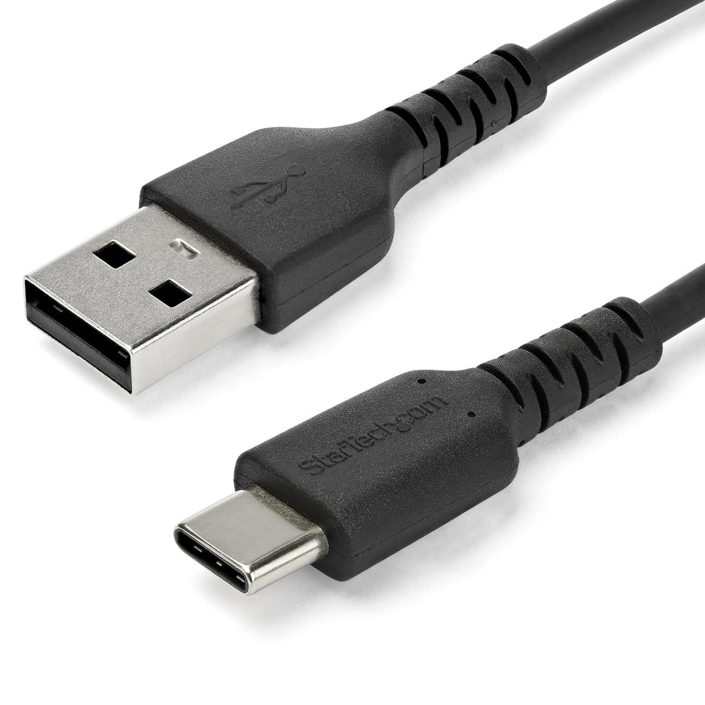 StarTech.com StarTech.com Câble de Charge Rapide USB-A vers USB-C de 1m, Robuste, Charge et Synchronisation, 3A, USB 2.0, Gaine TPE Noire et Fibre d'Aramide - Cordon de Charge USB