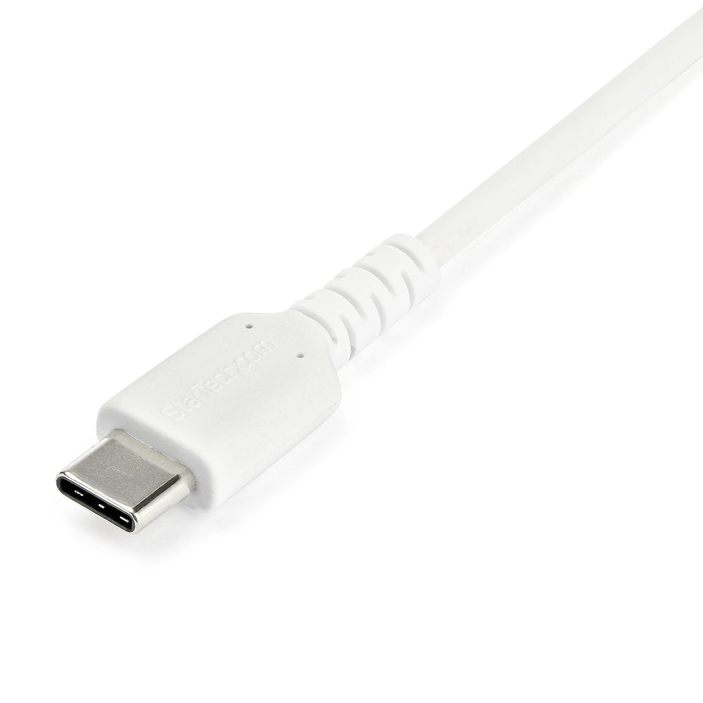 StarTech.com StarTech.com Câble de Charge Rapide USB-A vers USB-C de 2m, Robuste, Charge et Synchronisation, 3A, USB 2.0, Gaine TPE Blanche et Fibre d'Aramide - Cordon de Charge USB