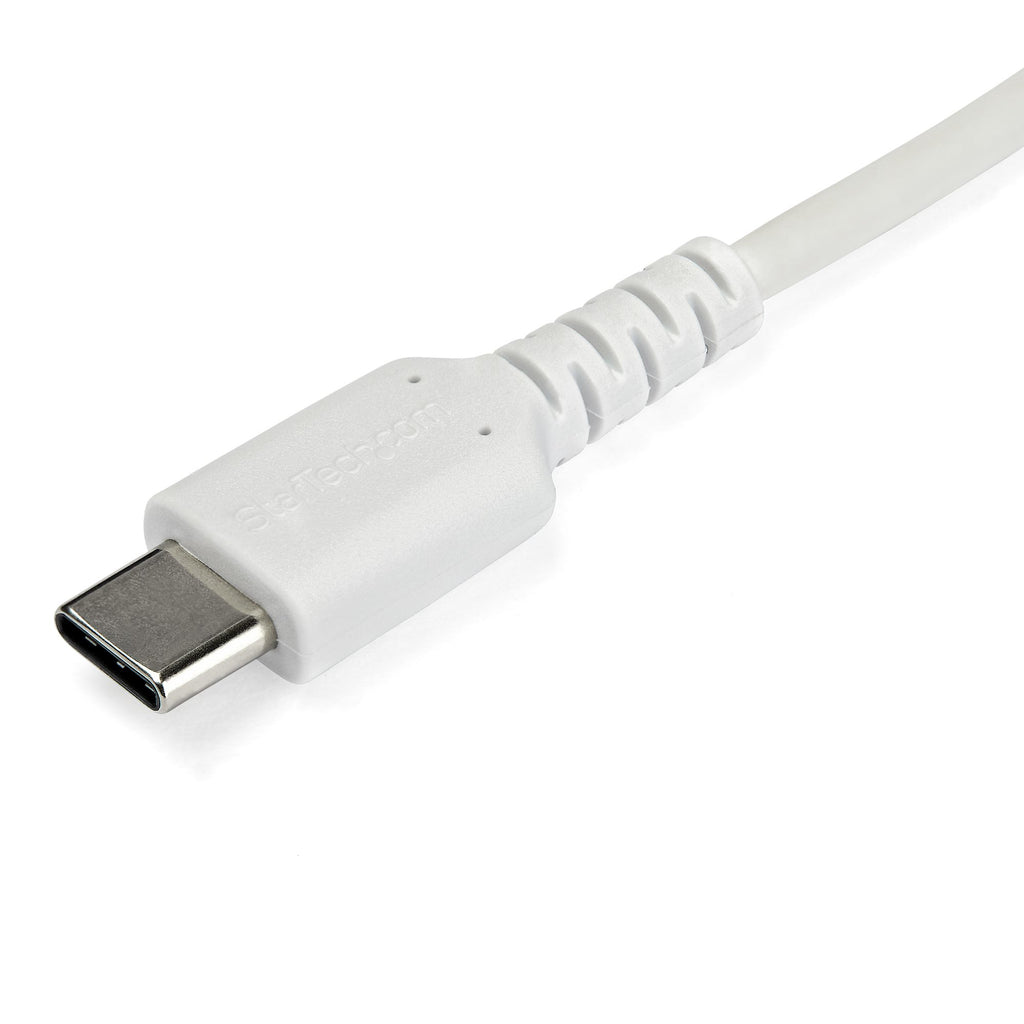 StarTech.com StarTech.com Câble de Charge Rapide USB-C de 2m, Robuste, Charge et Synchronisation, 60W (3A) PD, USB 2.0, Gaine TPE Blanche et Fibre d'Aramide - Cordon de Charge USB C