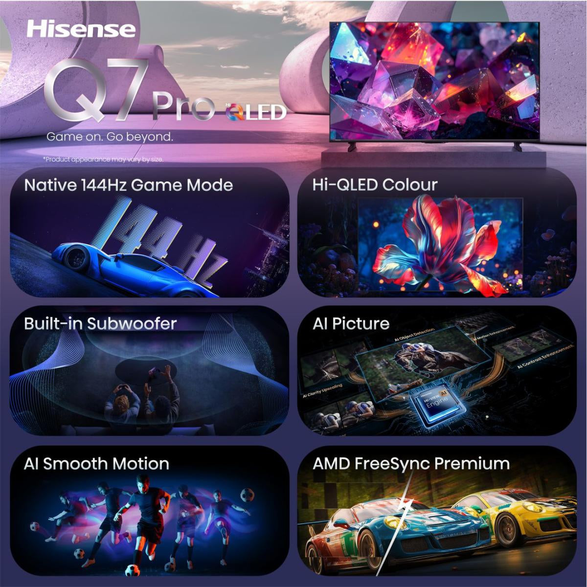 Hisense 100Q7S PRO 2,54 m (100") 4K Ultra HD Smart TV Wifi Noir