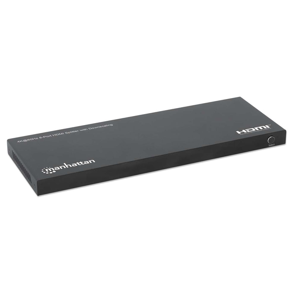 Manhattan Splitter HDMI 8 ports 4K@60 Hz avec downscaling, 1 entrée vers 8 sorties (1×8), 18 Gbps, sélecteur EDID pour d