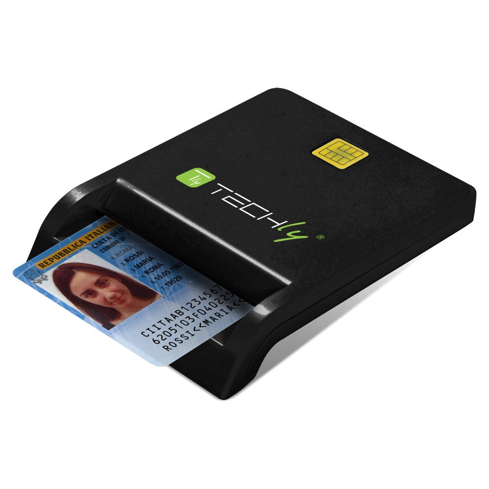 Techly I-CARD CAM-USB2TYC lecteur de cartes à puce Intérieure USB USB 2.0 Noir