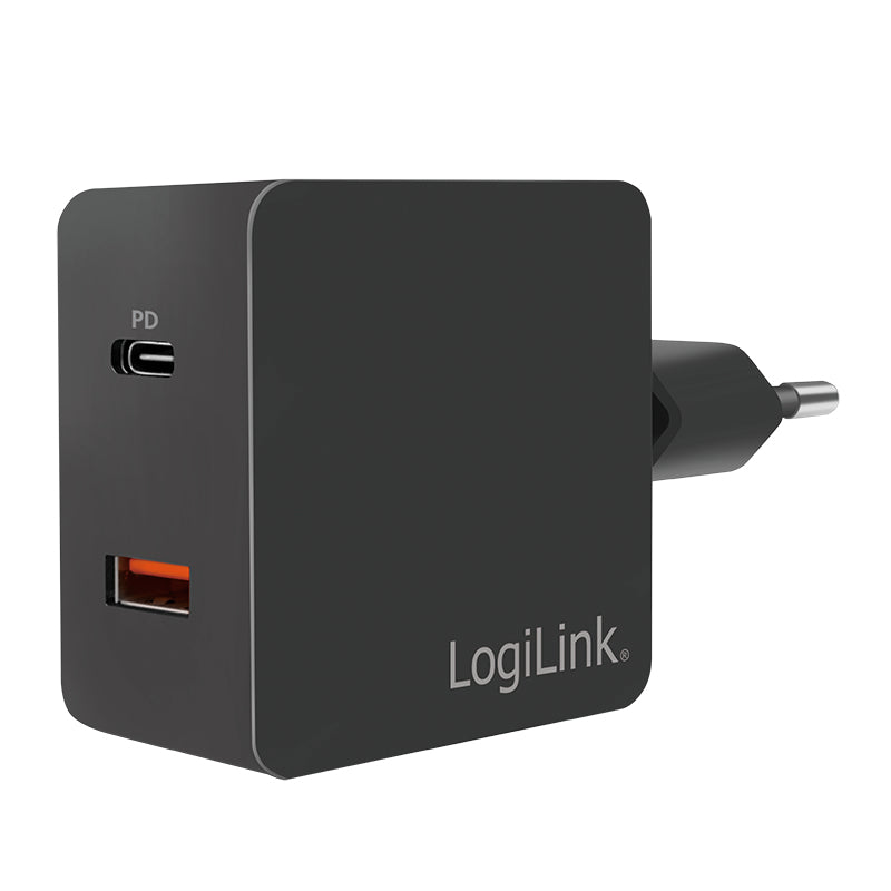 LogiLink PA0220 chargeur d'appareils mobiles Universel Noir Secteur Charge rapide Intérieure