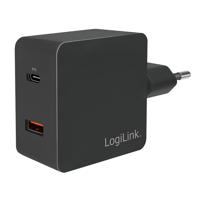 LogiLink PA0220 chargeur d'appareils mobiles Universel Noir Secteur Charge rapide Intérieure