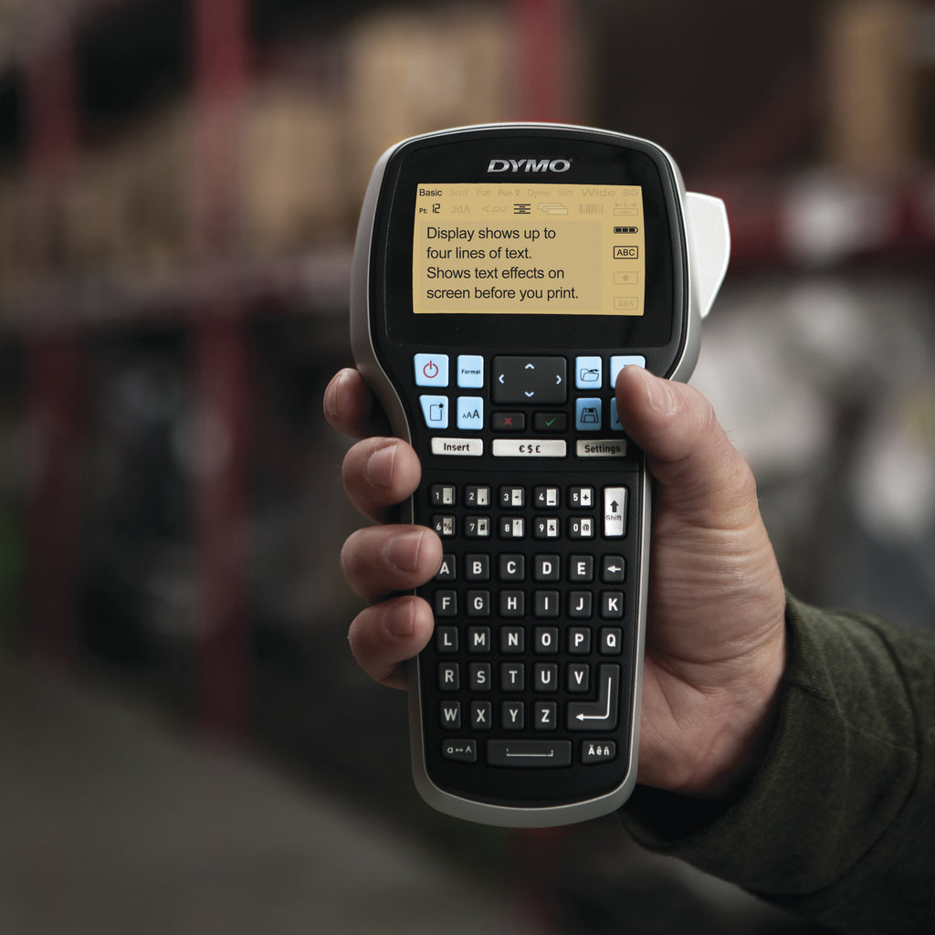 DYMO LabelManager LabelManager420P Étiqueteuse portable rechargeable | hautes performances avec connexion PC/Mac | Clavier ABC avec Malette de Transport et 4 Ruban D1