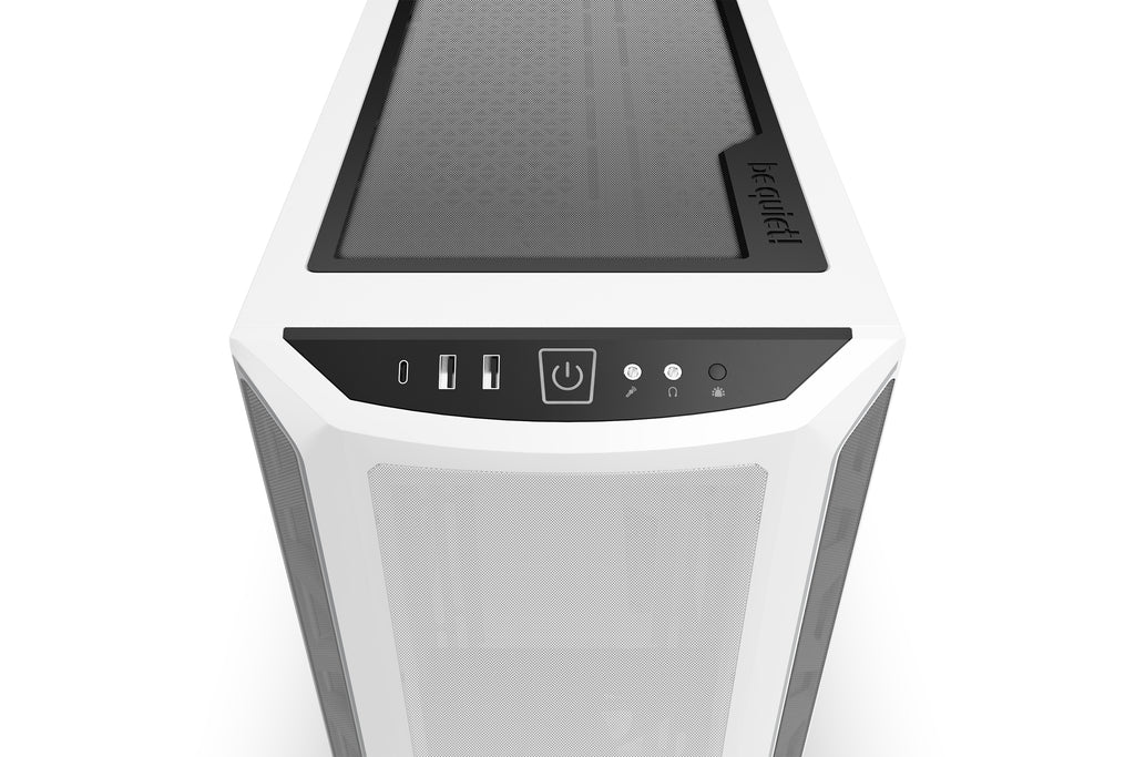 be quiet! Shadow Base 800 Blanc | Boîtier PC ARGB vitré, Mini ITX / Micro ATX / ATX / E-ATX, 3 ventilateurs Pure Wings 3