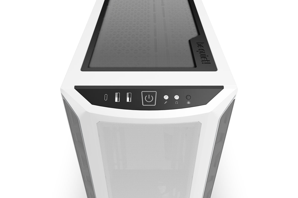 be quiet! Shadow Base 800 Blanc | Boîtier PC ARGB vitré, Mini ITX / Micro ATX / ATX / E-ATX, 3 ventilateurs Pure Wings 3