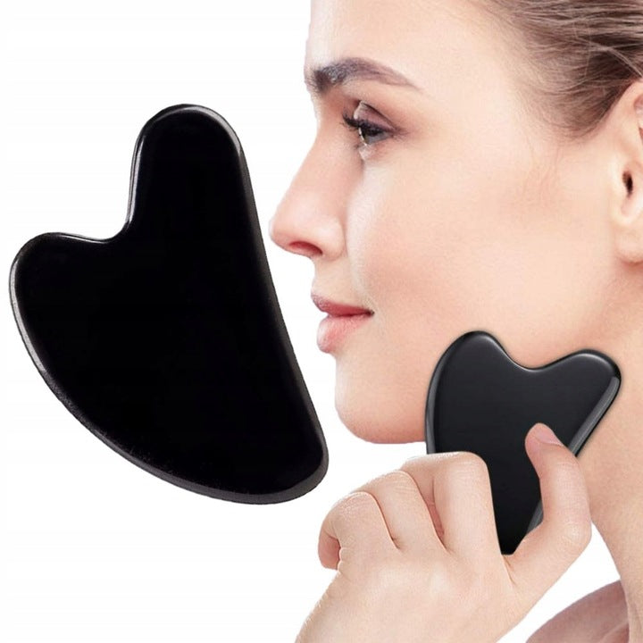 NATURALNY KAMIEŃ GUA SHA IDEALNY MASAŻER DO TWARZY SKÓRY