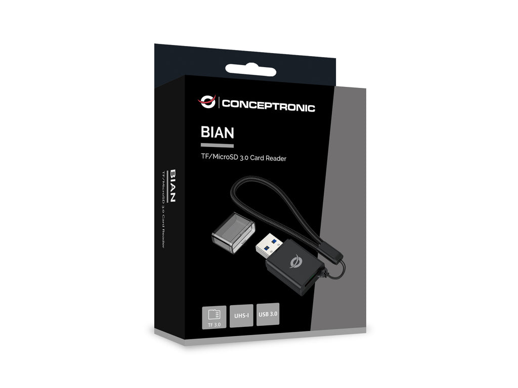Conceptronic BIAN07B lecteur de carte mémoire USB 3.2 Gen 1 (3.1 Gen 1) Type-A Noir