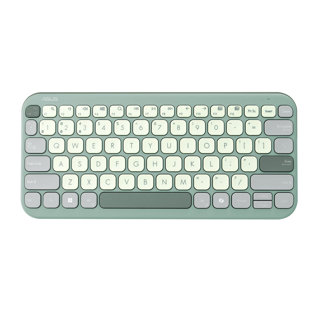 ASUS KW100 KEYBOARD/GN/GE/81 clavier Maison Bluetooth QWERTZ Allemand Vert, Vert clair
