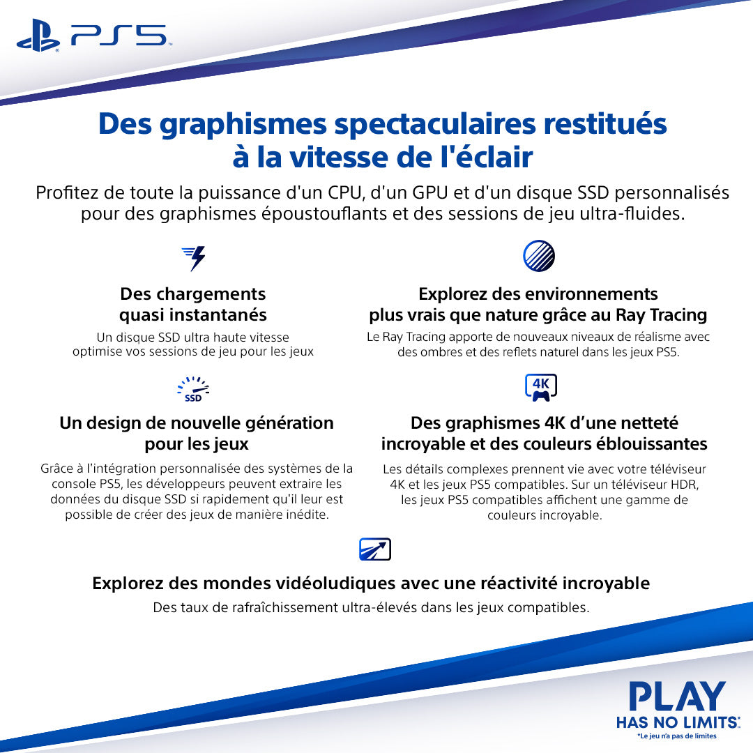 Sony Interactive Entertainment PlayStation 5 1 To Wifi Noir, Blanc