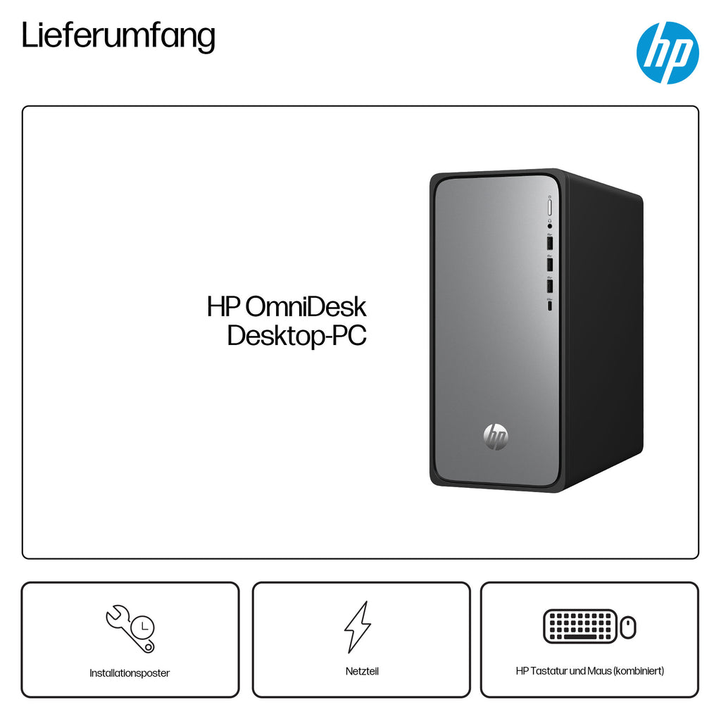 HP OmniDesk M02-0158ng Tower Core i5 I5-14400 16GB 1TB Intel UHD Graphics 730 Windows 11 Home
