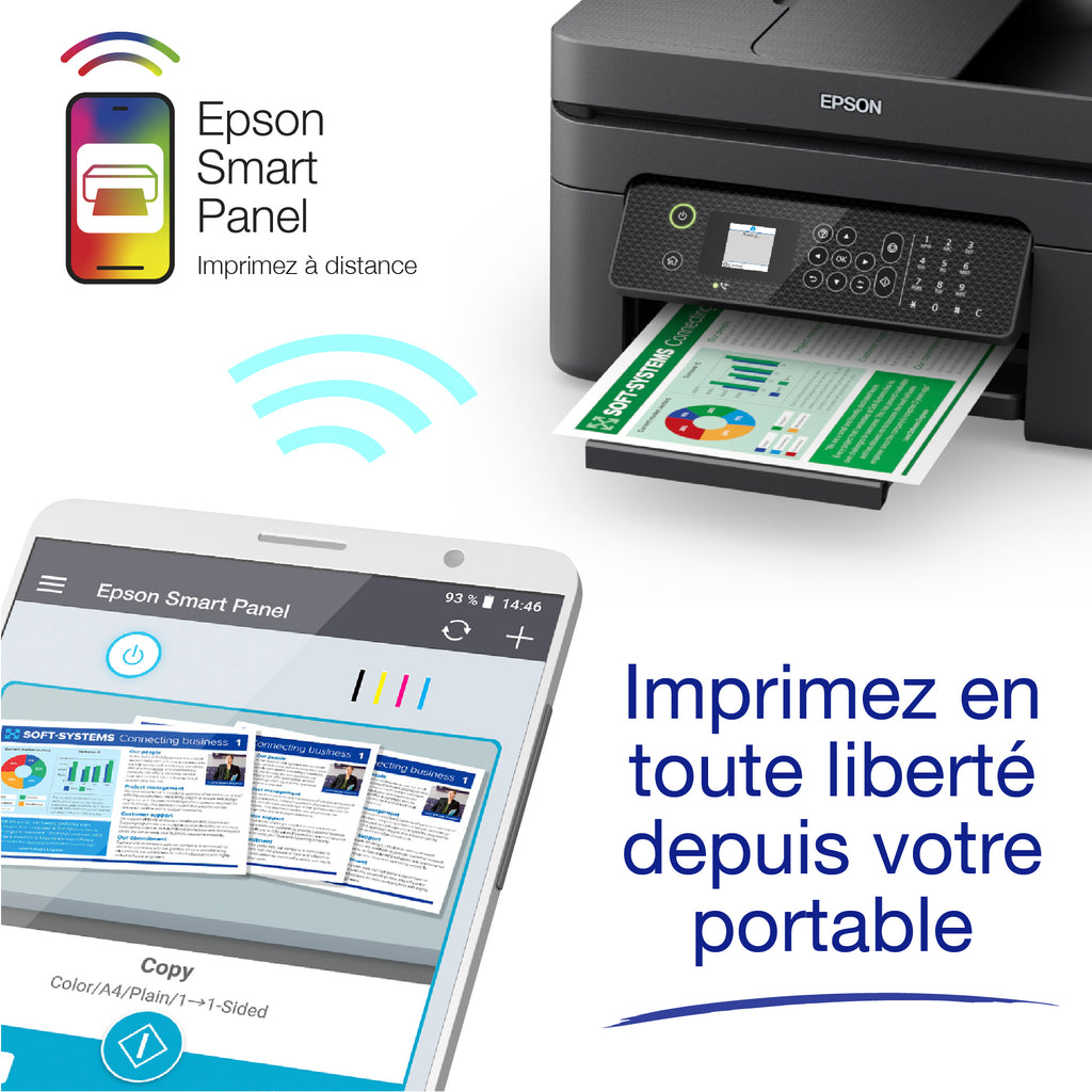 Epson WorkForce WF-2930DWF Imprimante Jet d'encre A4, 5760 x 1440 DPI, 33 ppm, Wifi