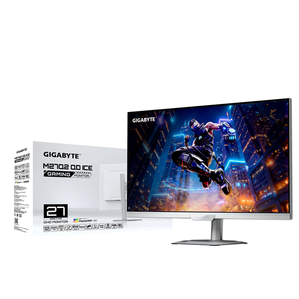 GIGABYTE M27Q2 QD ICE Moniteur de Jeu 27” QHD - 2560 x 1440, 200Hz, 1ms, 350 cd/m², FreeSync Premium, Display HDR400, HD